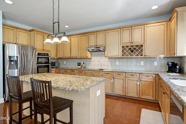 a bedroom with a bed and furniture