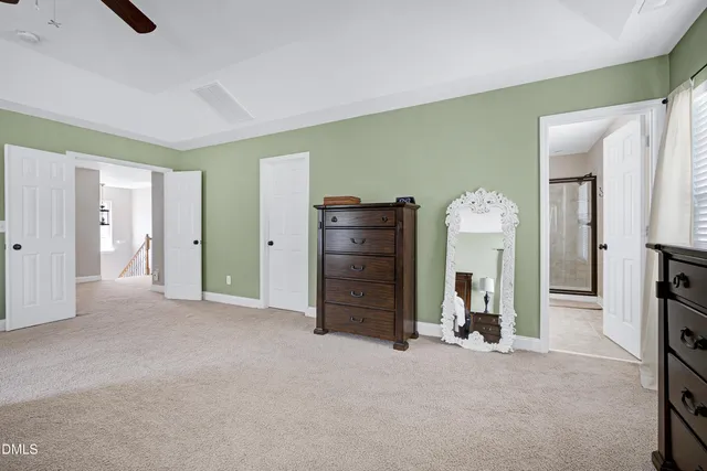a bathroom with a bathtub and shower