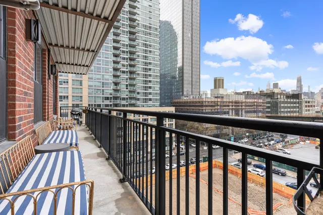 a view of city from a balcony