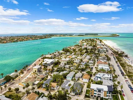 a view of a lake with a big yard
