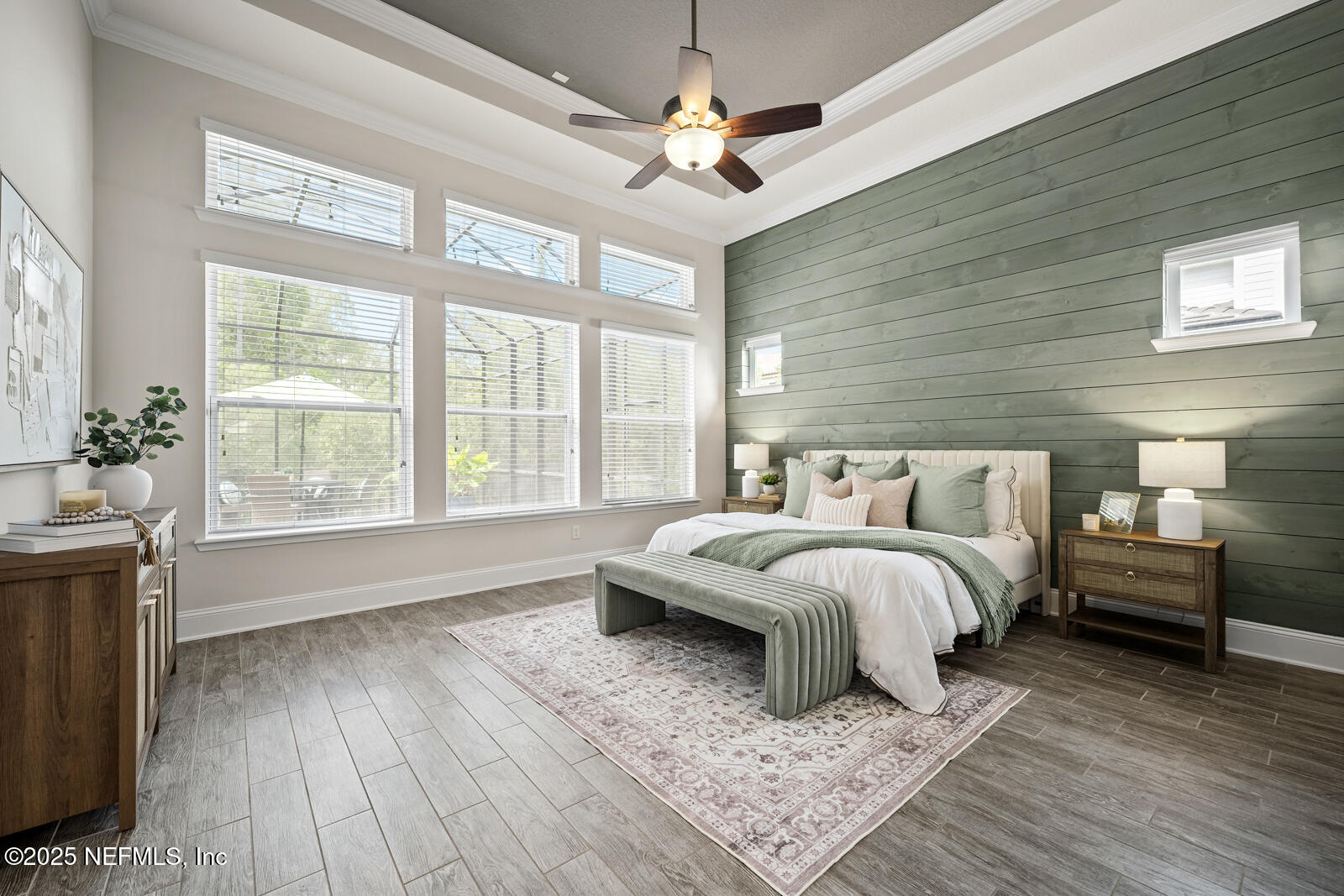 190 Deer Valley Drive Ponte Vedra, FL 32081 - Photo 33 of 95 a spacious bedroom with a balcony a bed and a large window with wooden floor