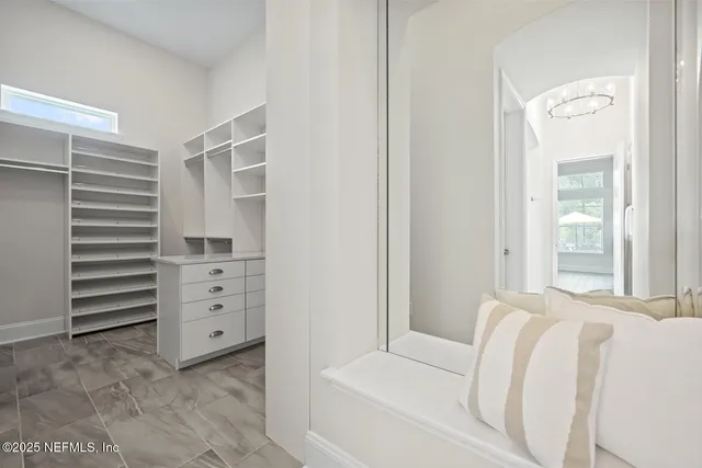 a bench sitting in front of a building