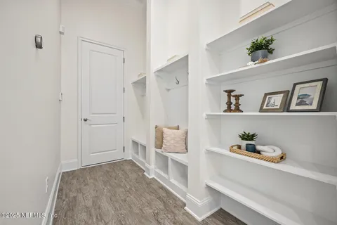 a view of a swimming pool with a yard