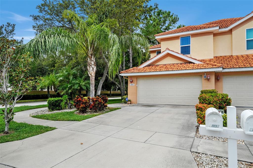 1404 Ridge Terrace Tarpon Springs, FL 34689 - Photo 34 of 38 a front view of a house with a yard and potted plants