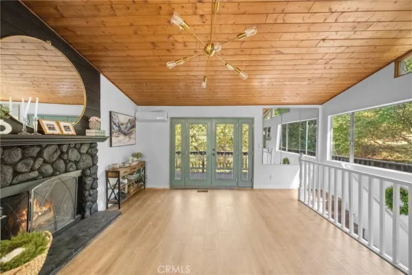 a view of balcony with furniture