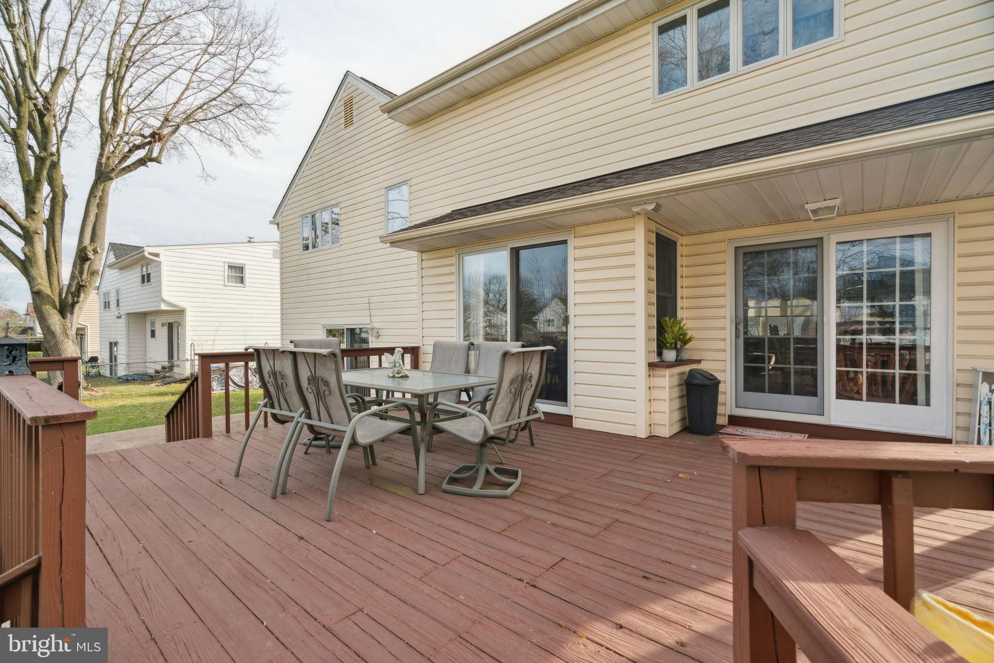 743 Mueller Road Warminster, PA 18974 - Photo 27 of 33 back deck off of kitchen and dining rooms