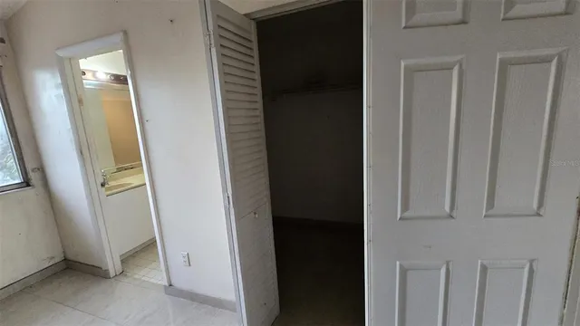 a view of stairs and furniture