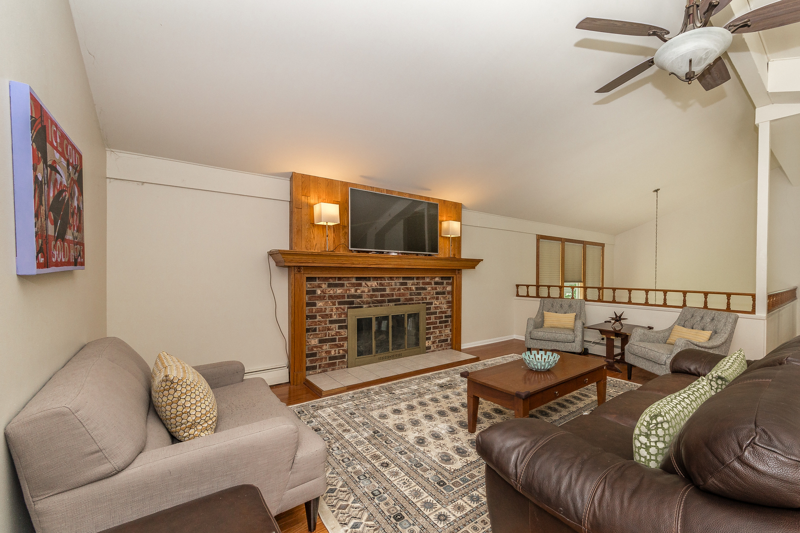 1440 Banbury Road Mundelein, IL 60060 - Photo 13 of 28 a living room with furniture and a fireplace