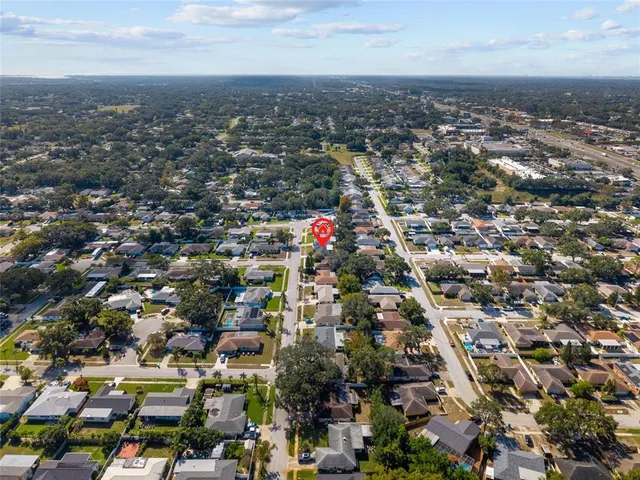 an aerial view of multiple house