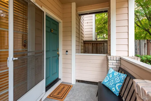 a view of front door of house