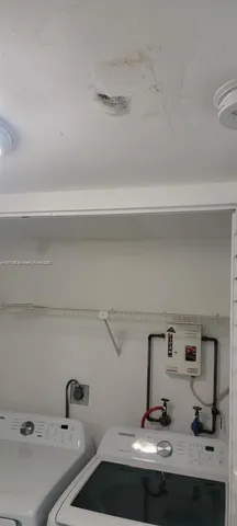 a close view of washer and dryer