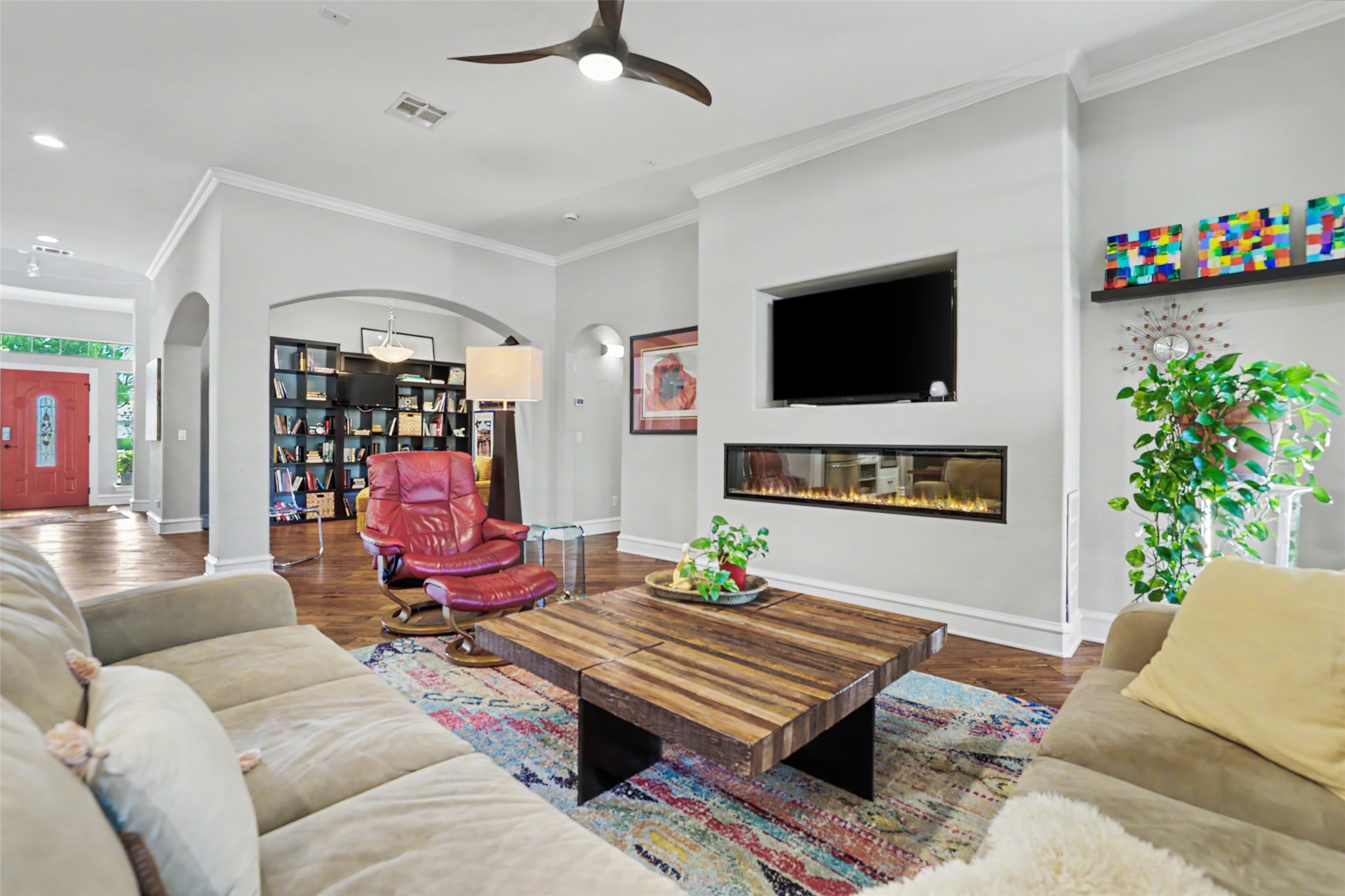 805 Boquilla Trail Georgetown, TX 78633 - Photo 12 of 40 a living room with furniture and a flat screen tv