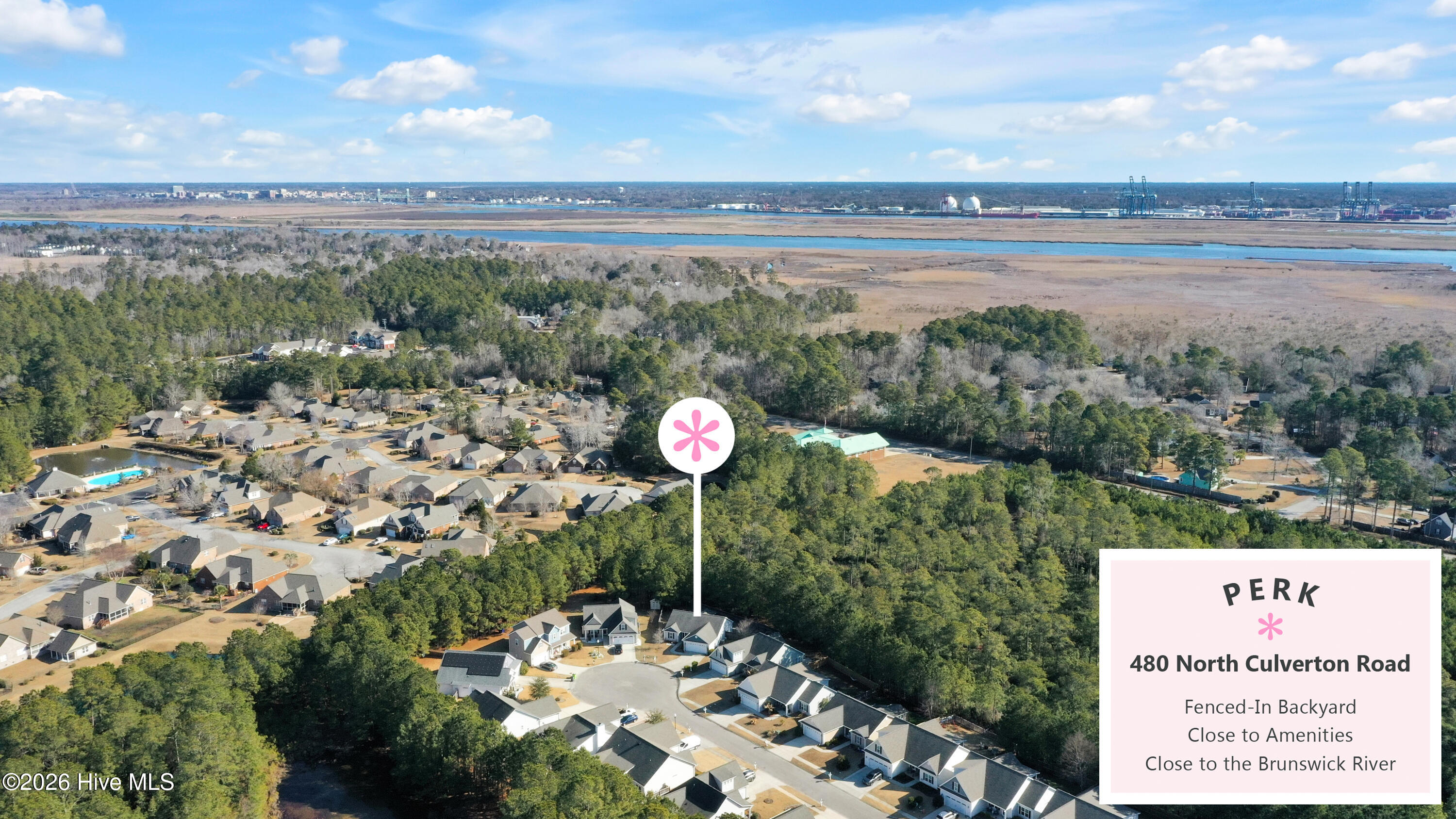 480 North Culverton Road Winnabow, NC 28479 - Photo 40 of 48 480NorthCulvertonRoadDrone-Perks