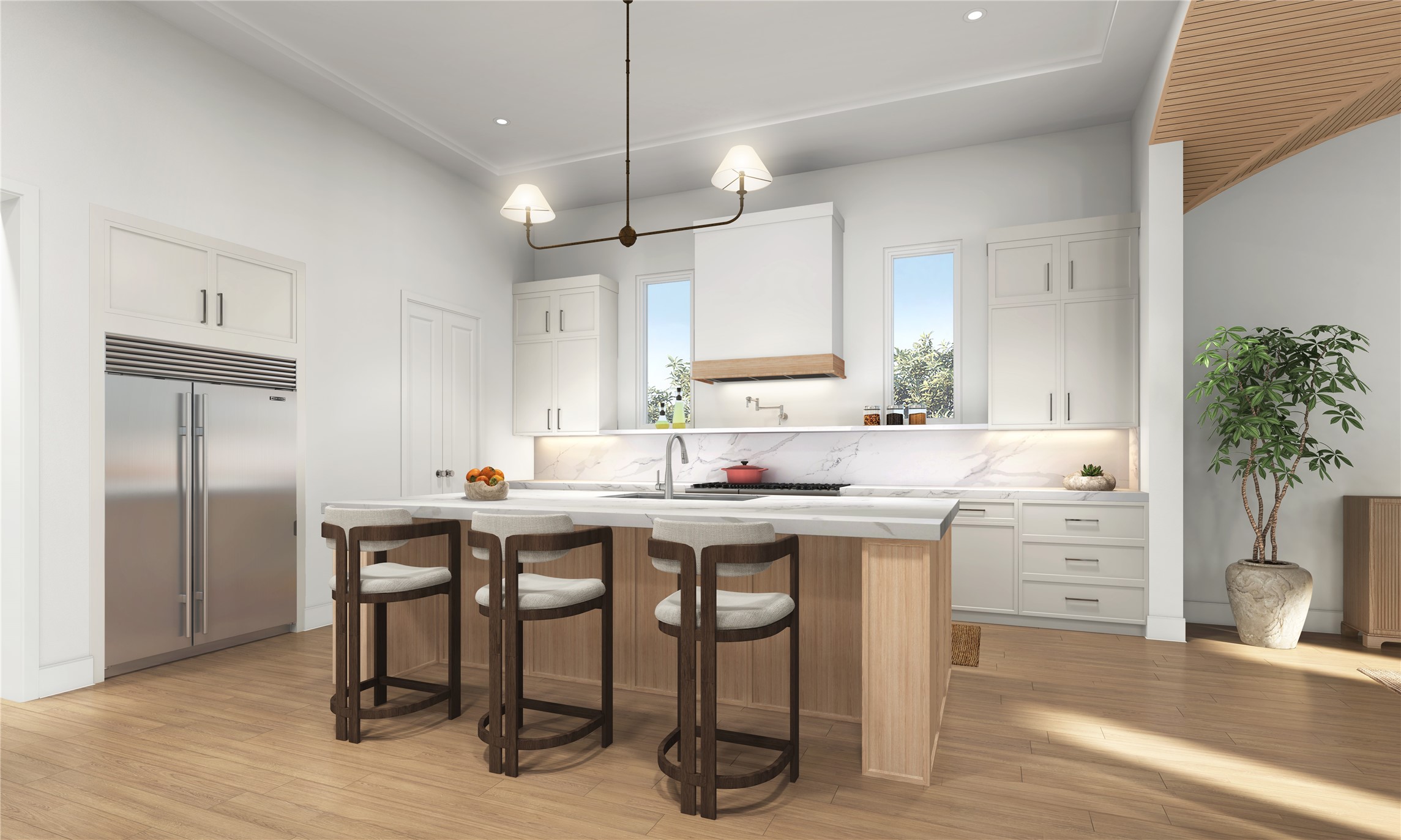 1002 East 25th Street Houston, TX 77009 - Photo 7 of 45 This perspective reveals the kitchen’s thoughtful design, with extended counter space, premium
finishes, and an effortless connection to adjacent living areas. A perfect harmony of style and function
for any occasion.
