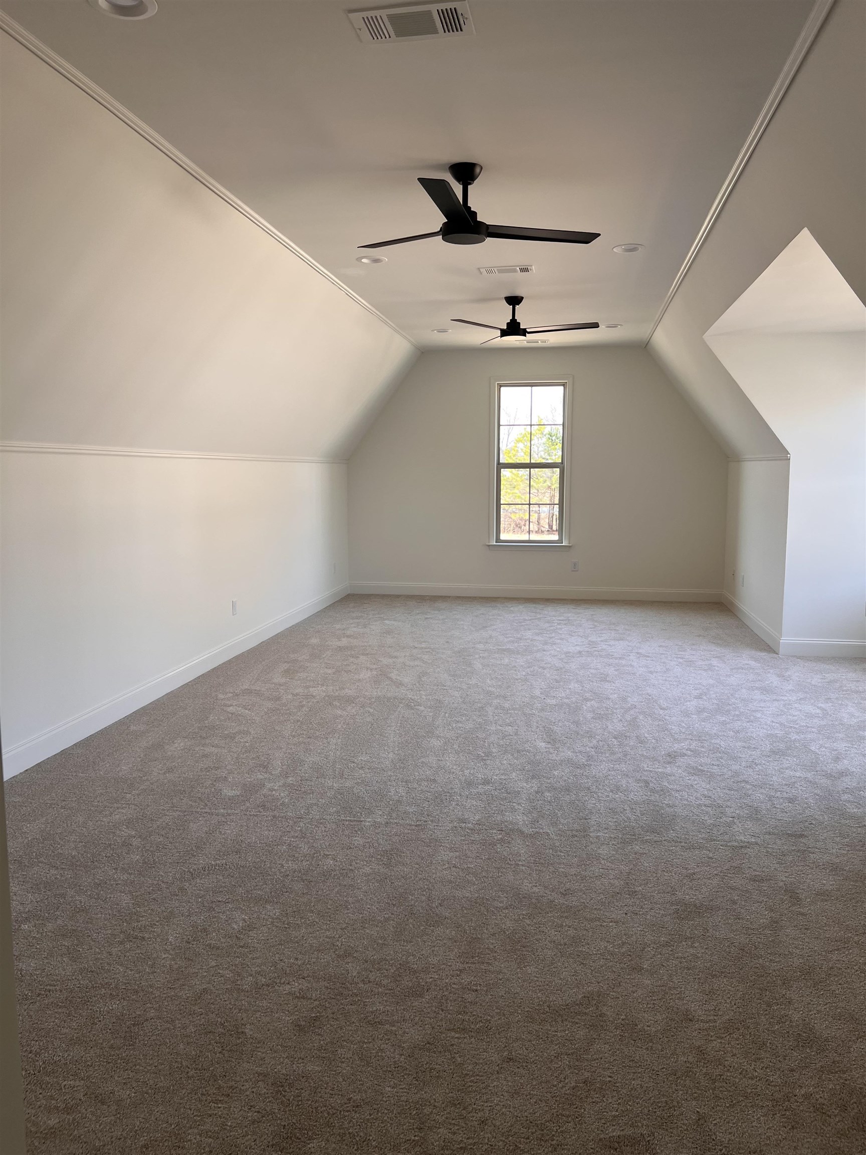 598 Cedar Shadows Circle West Collierville, TN 38017 - Photo 19 of 19 Bonus room featuring ceiling fan, lofted ceiling, and carpet