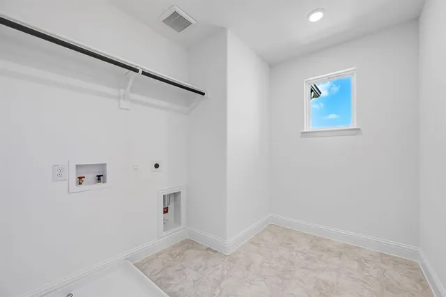 an empty room with a workbench