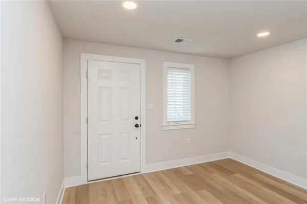 an empty room with a window