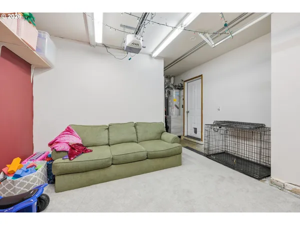 a living room with furniture and a couch