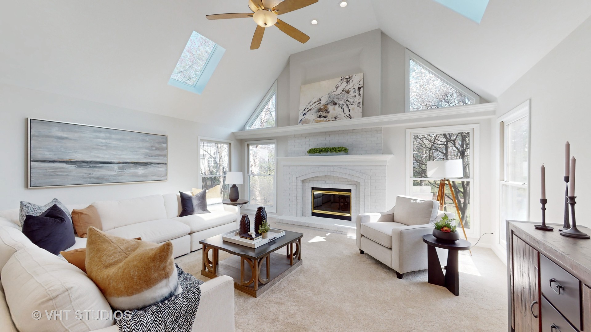 724 Sigmund Road Naperville, IL 60563 - Photo 5 of 44 a living room with furniture and a fireplace