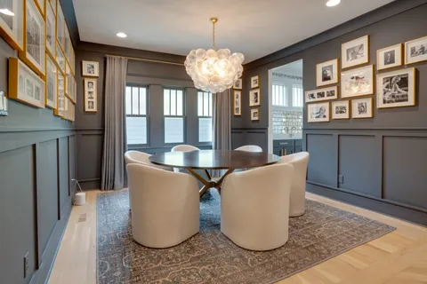 a view of a fireplace in a room