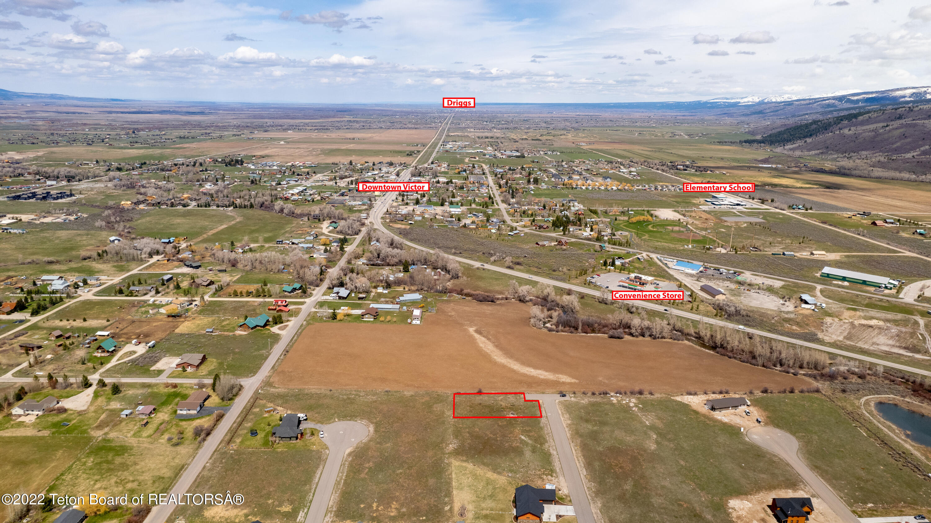 9014 Shelby Street Victor, ID 83455 - Photo 1 of 1 Aerial View of Lot and Valley