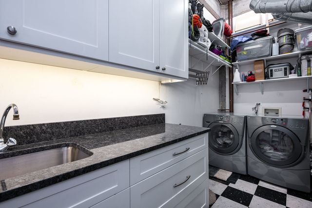 850 West Adams Street, Unit 6E Chicago, IL 60607 - Photo 12 of 14 a utility room with sink dryer and washer
