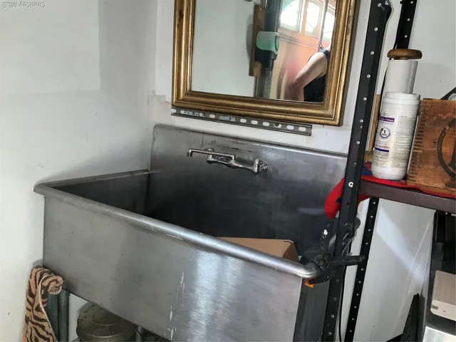 a view of a yard with an outdoor space