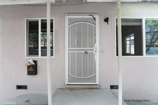a view of a entryway door of the house