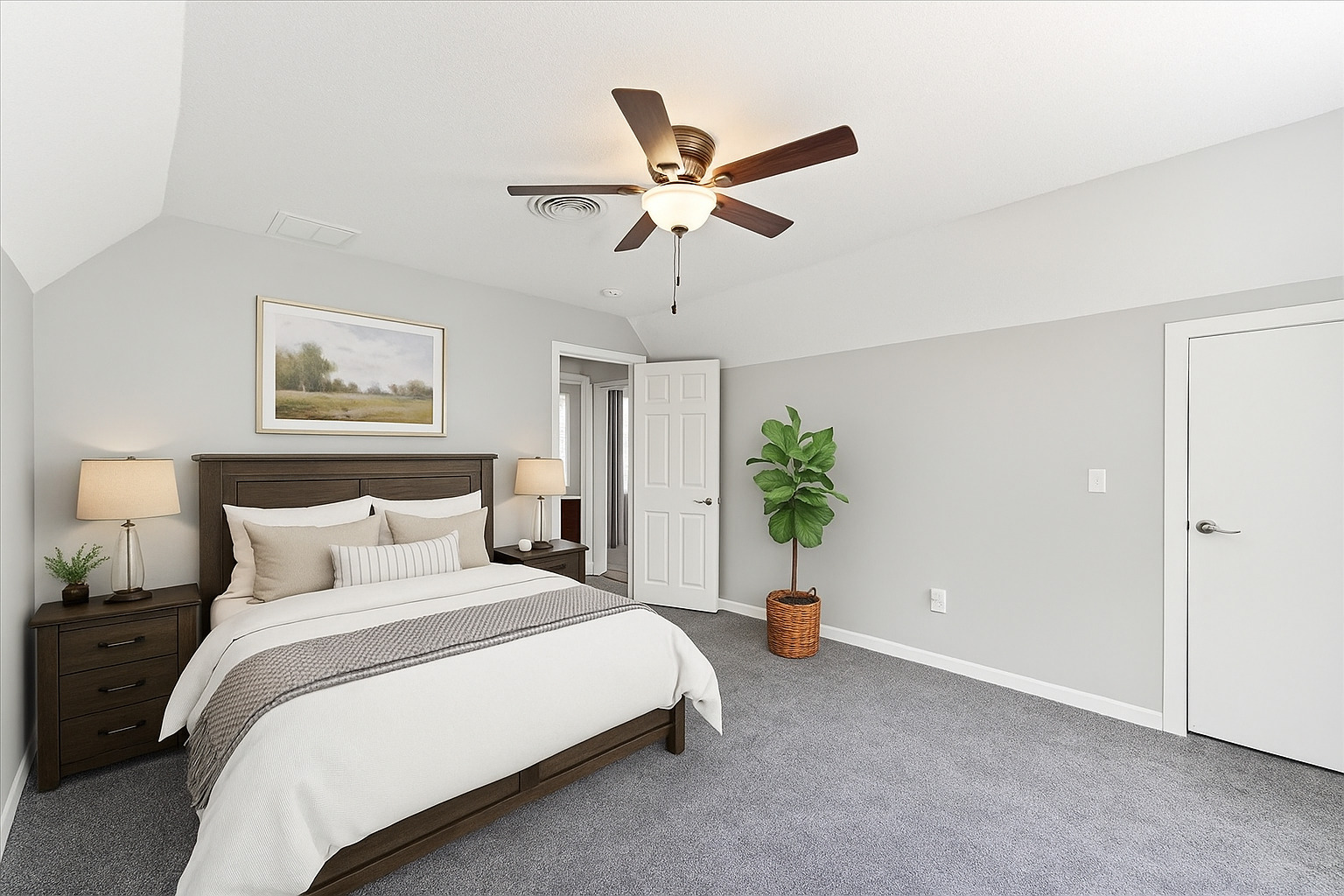 1391 West Decatur Street Decatur, IL 62522 - Photo 19 of 28 a bedroom with a bed and a chandelier