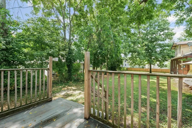 a view of a balcony with lake view