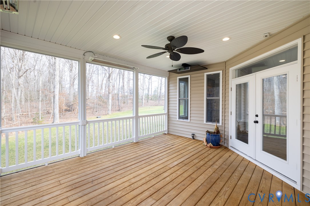 2744 Dogtown Road Goochland, VA 23063 - Photo 43 of 46 a view of empty room with wooden floor and fan