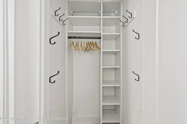 a view of a walk in closet