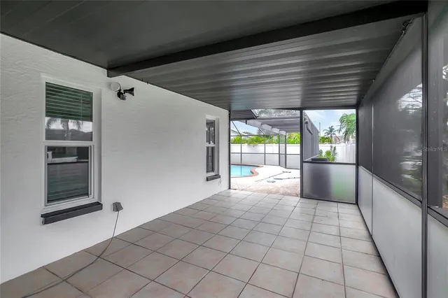 a garden with palm trees