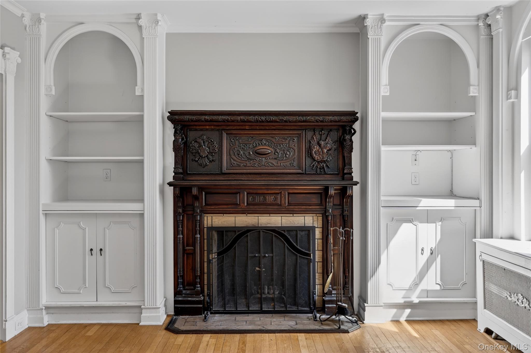 64 Sagamore Road, Unit D7 Bronxville, NY 10708 - Photo 11 of 20 Large living with Wood burning Victorian Mantle Fireplace