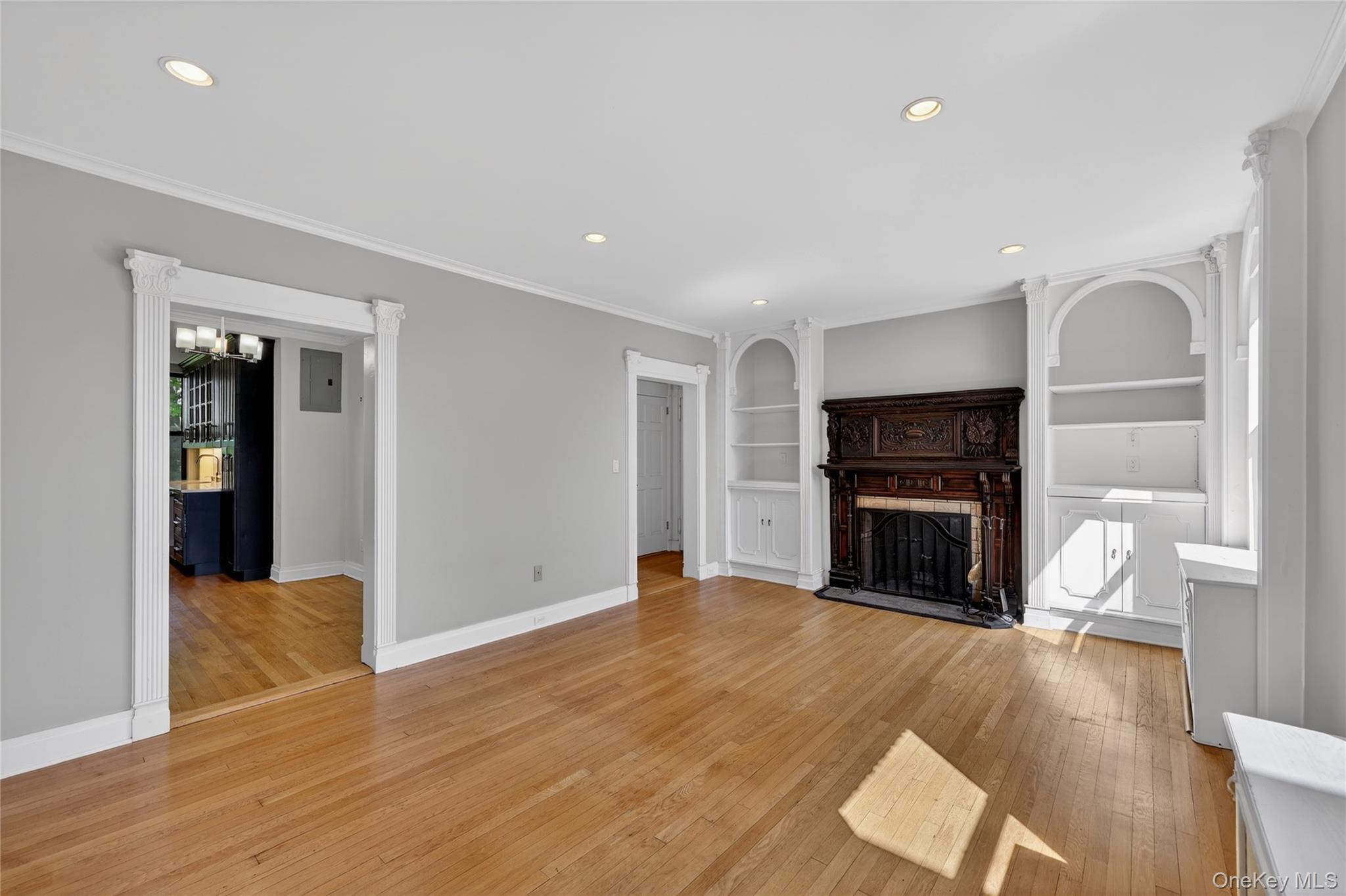 64 Sagamore Road, Unit D7 Bronxville, NY 10708 - Photo 12 of 20 Large living with Wood burning Victorian Mantle Fireplace
