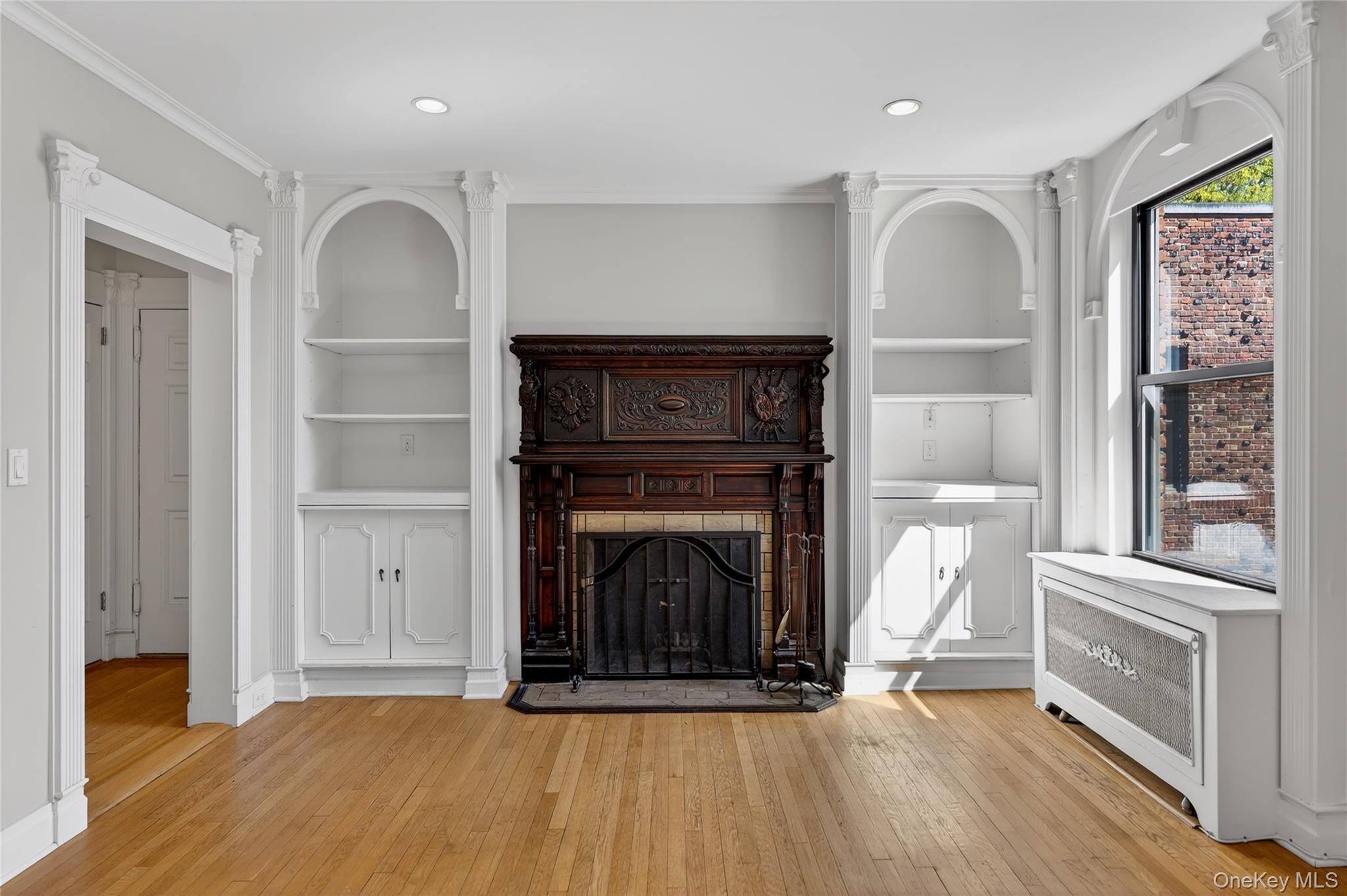 64 Sagamore Road, Unit D7 Bronxville, NY 10708 - Photo 10 of 20 Large living with Wood burning Victorian Mantle Fireplace