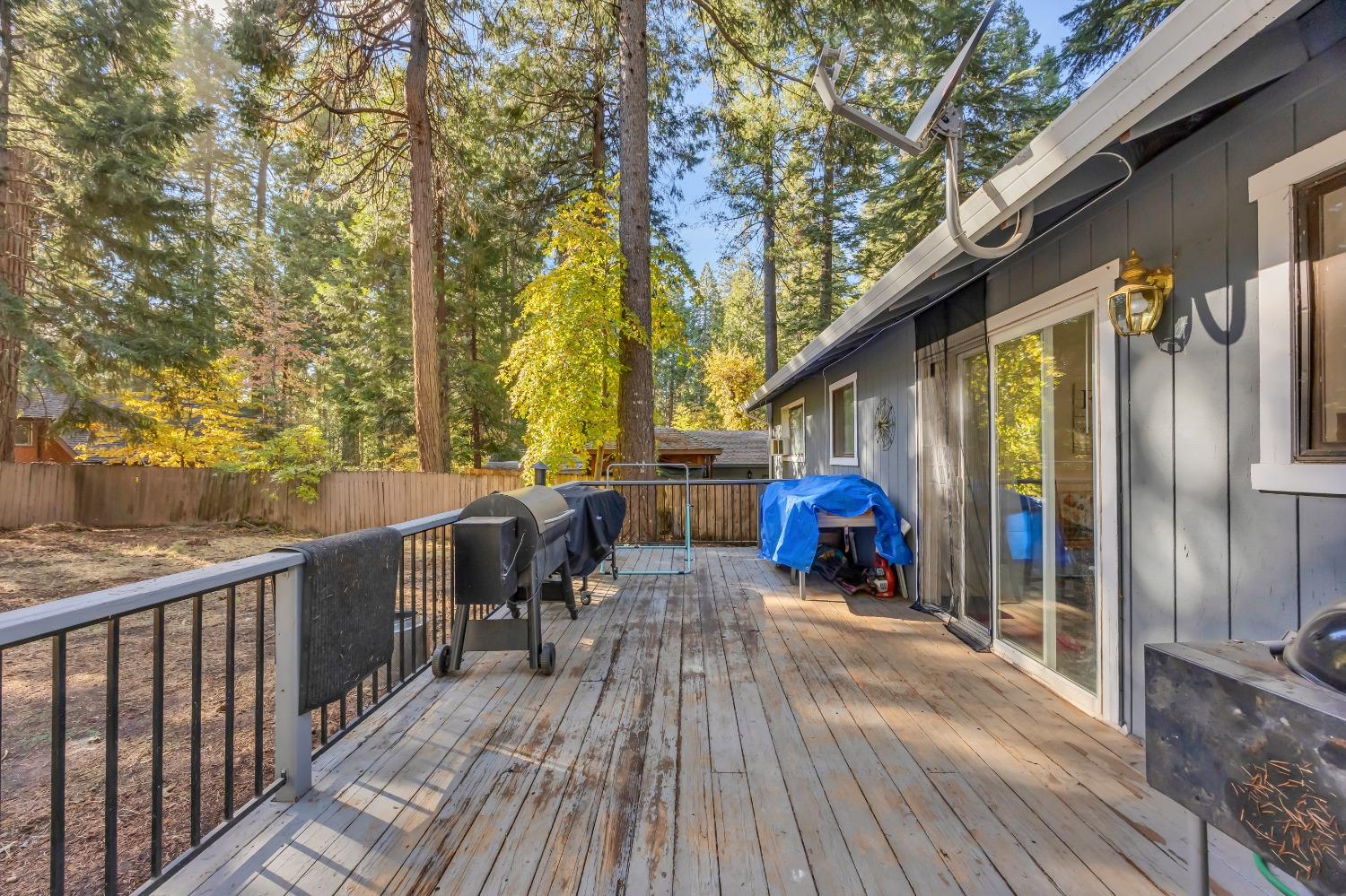 6922 Ridgeway Drive Pollock Pines, CA 95726 - Photo 32 of 44 a view of outdoor space with deck and wooden floor