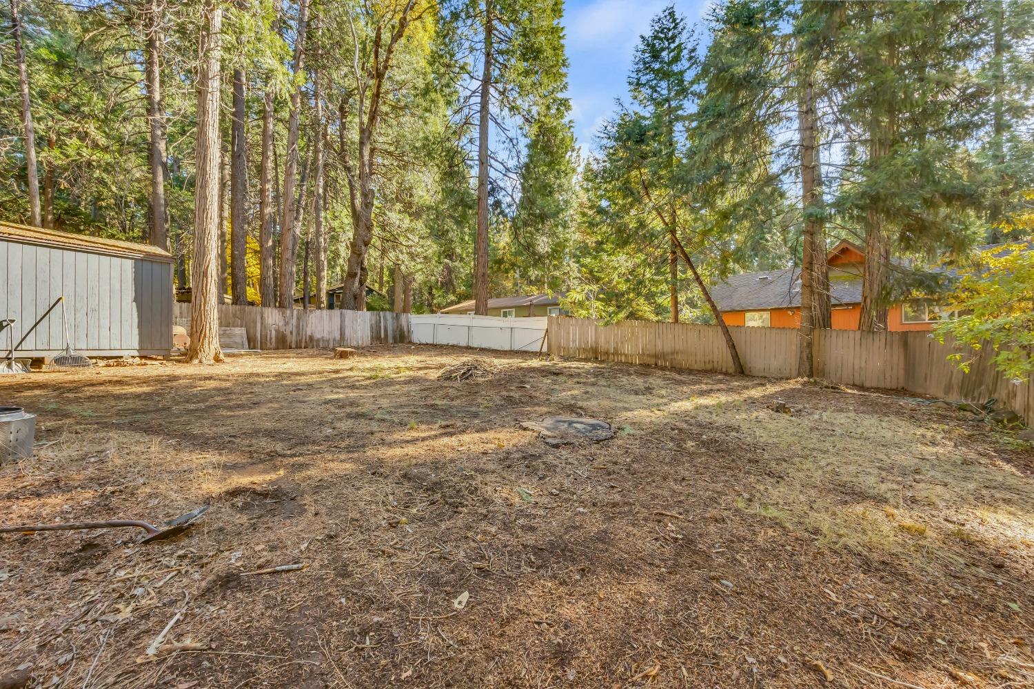 6922 Ridgeway Drive Pollock Pines, CA 95726 - Photo 37 of 44 a backyard of a house with lots of green space