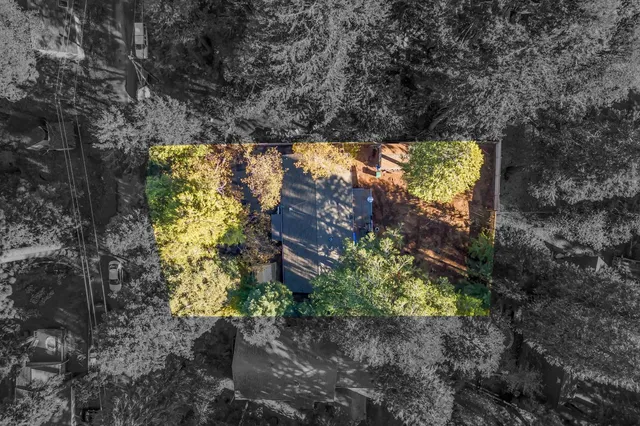 a view of city and mountain