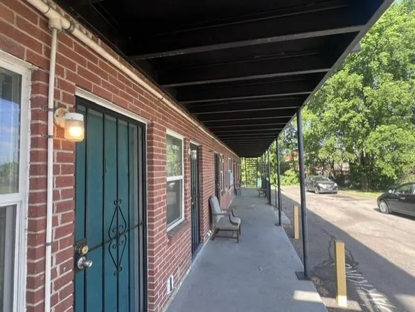 a view of a porch