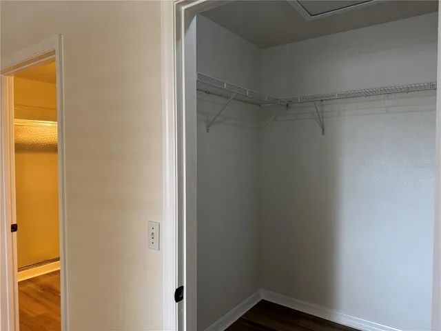 a small space with a door