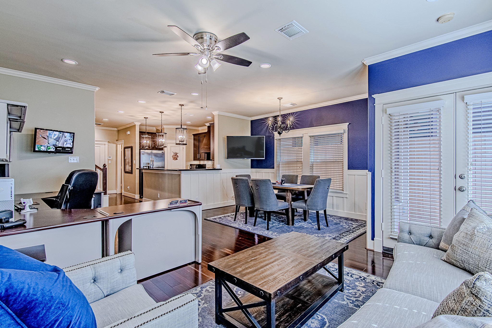 Spacious living and dining area designed for everyday living and entertaining.