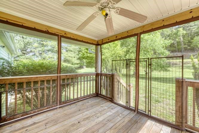 5359 Owltown Road Blairsville, GA 30512 - Photo 39 of 52 a view of a balcony with wooden floor
