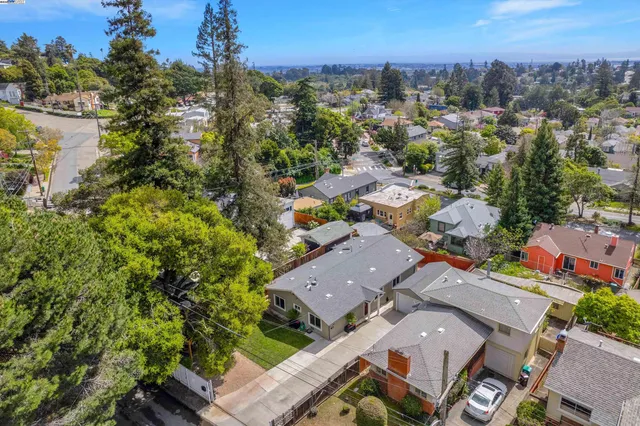 an aerial view of multiple house