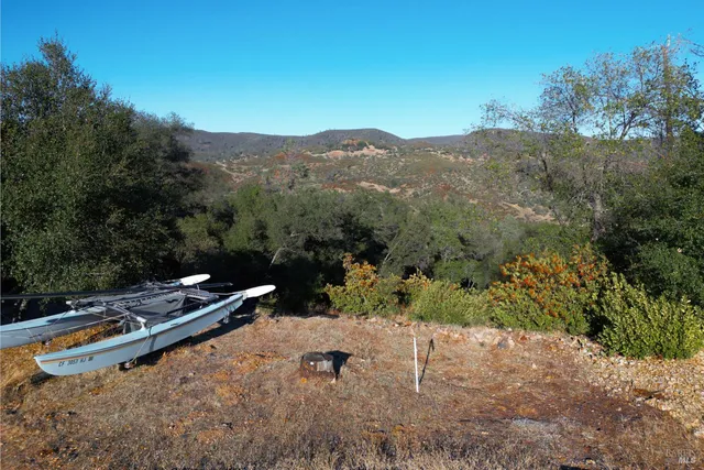 a view of a mountain with a park