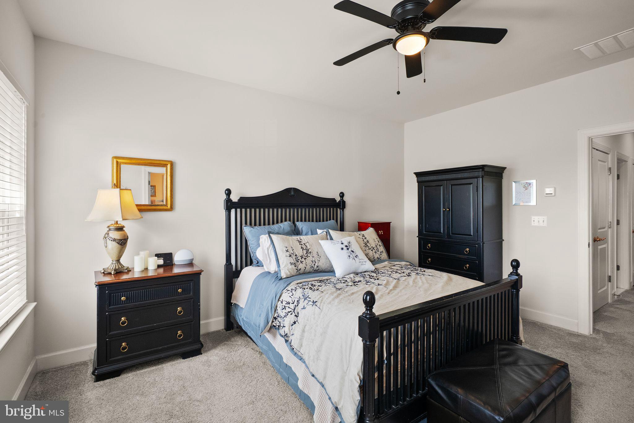 13803 Litespeed Way Gainesville, VA 20155 - Photo 19 of 37 a bedroom with a bed and a chandelier