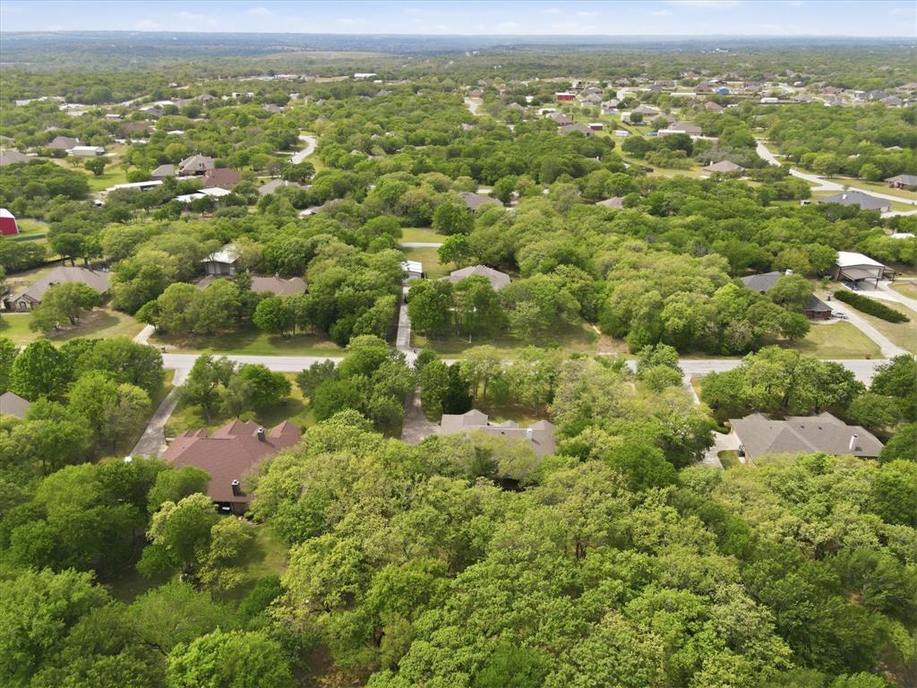 5992 Red Bud Road Fort Worth, TX 76135 - Photo 39 of 40 an aerial view of residential houses with outdoor space and trees