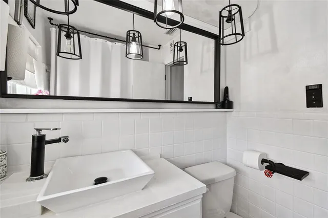 a bathroom that has a shower in it