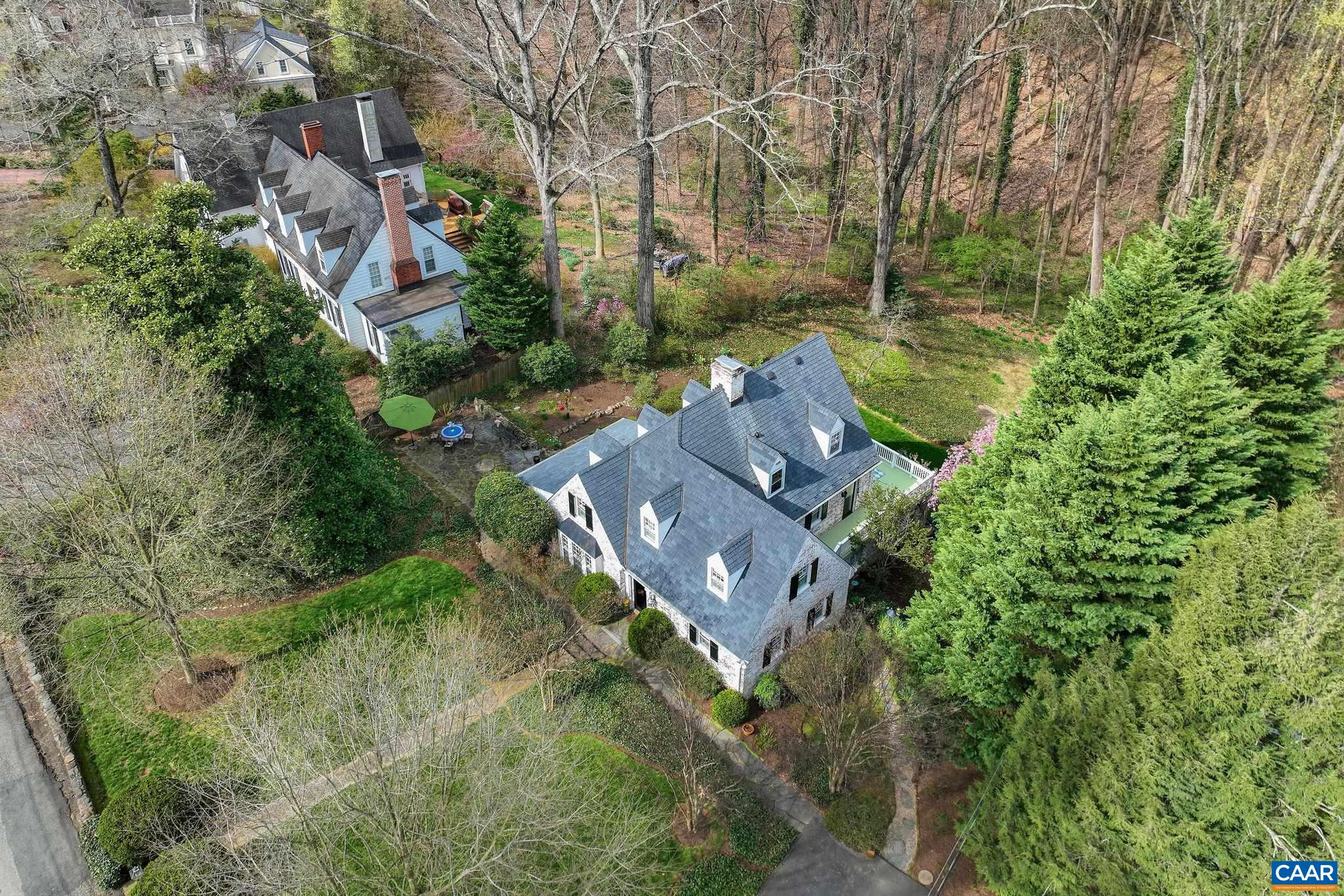 1335 Hilltop Road Charlottesville, VA 22903 - Photo 36 of 46 an aerial view of residential house with outdoor space and trees all around