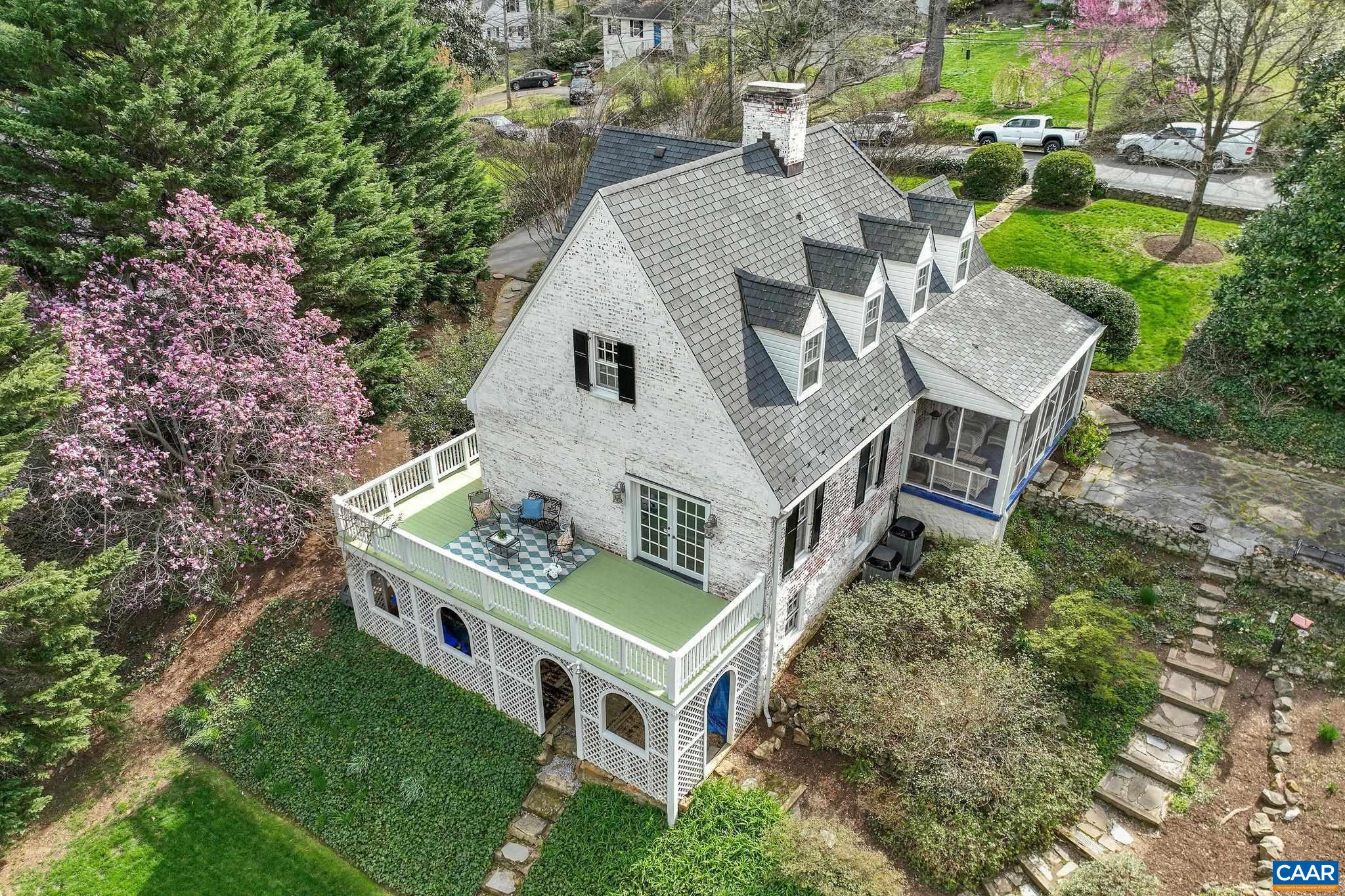 1335 Hilltop Road Charlottesville, VA 22903 - Photo 42 of 46 an aerial view of a house with a yard
